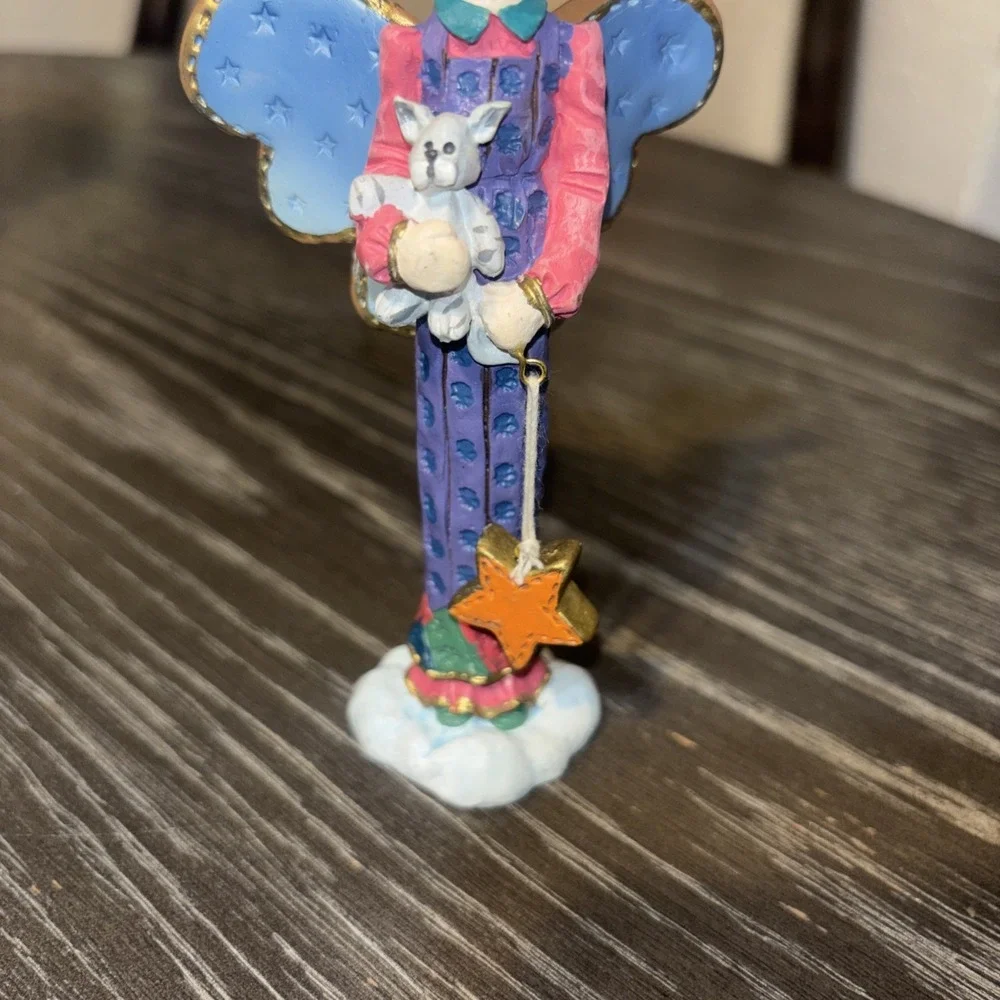 Russ Berrie Heavensent Figurine Girl Holding Cat And Star, 5
